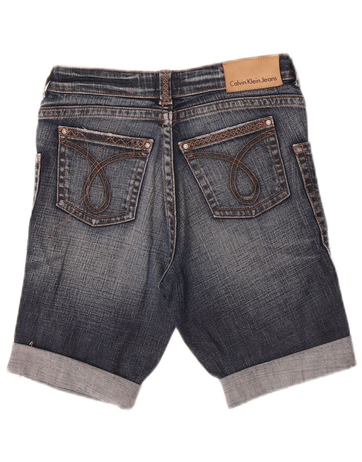 Calvin Klein Shorts De Mezclilla Para Mujer W26 Pequeño Azul Marino