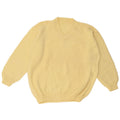 Vintage hombres V-cuello jumper suéter grande amarillo