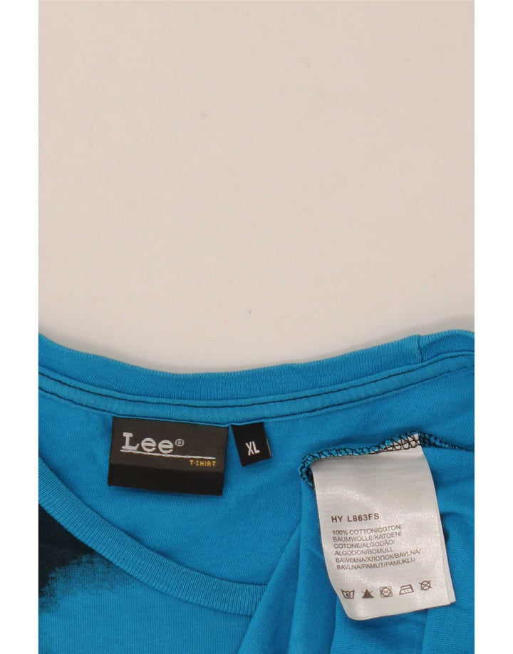 Lee - Camiseta gráfica para hombre, talla XL, algodón azul