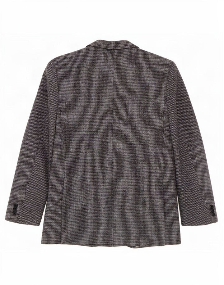 Harris Tweed Chaqueta tipo blazer de corte regular para hombre Talla 44 Pata de gallo azul grande
