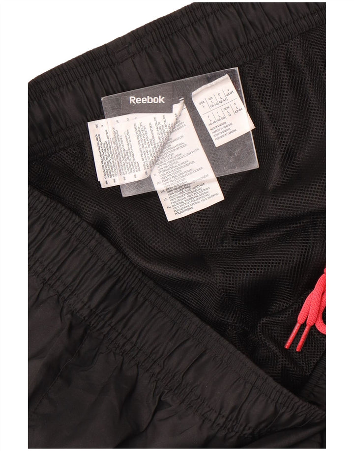 Reebok Pantalón Impermeable Mujer ES 40/40 Grande Negro Poliéster