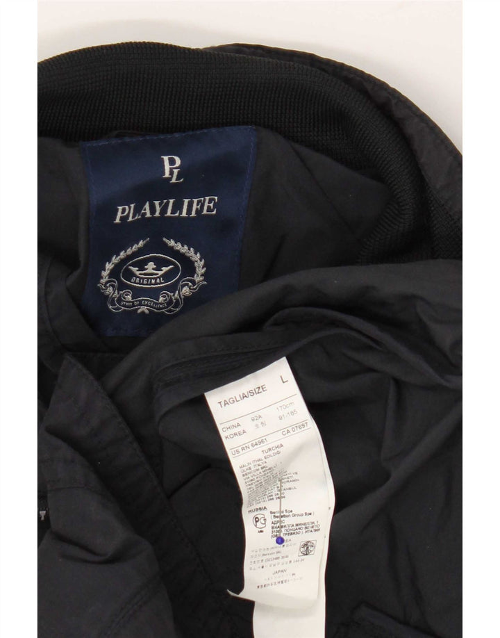 Playlife Chaqueta Bomber para Mujer UK 46 Grande Azul Marino Algodón