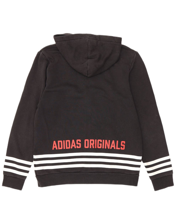Adidas Hombre Graphic Zip Sudadera con capucha Suéter Mediano Negro Algodón Deportes