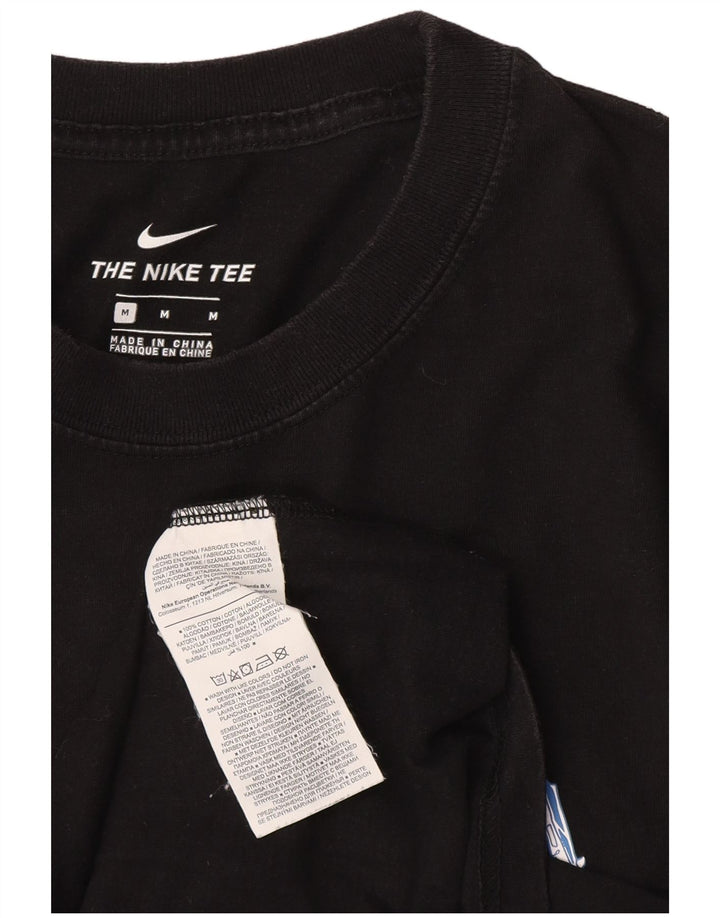 NIKE Camiseta gráfica para hombre Top mediano de algodón negro