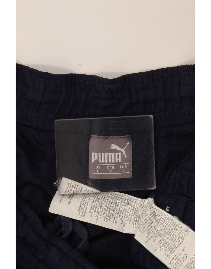 PUMA Pantalones de chándal para hombre Joggers Large Nylon azul marino