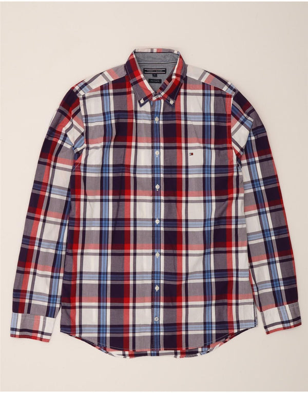 Camisa Tommy Hilfiger New York Fit de algodón a cuadros multicolor mediano para hombre