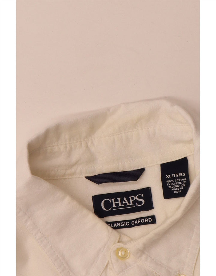Chaps Camisa Oxford clásica para hombre XL Algodón blanco