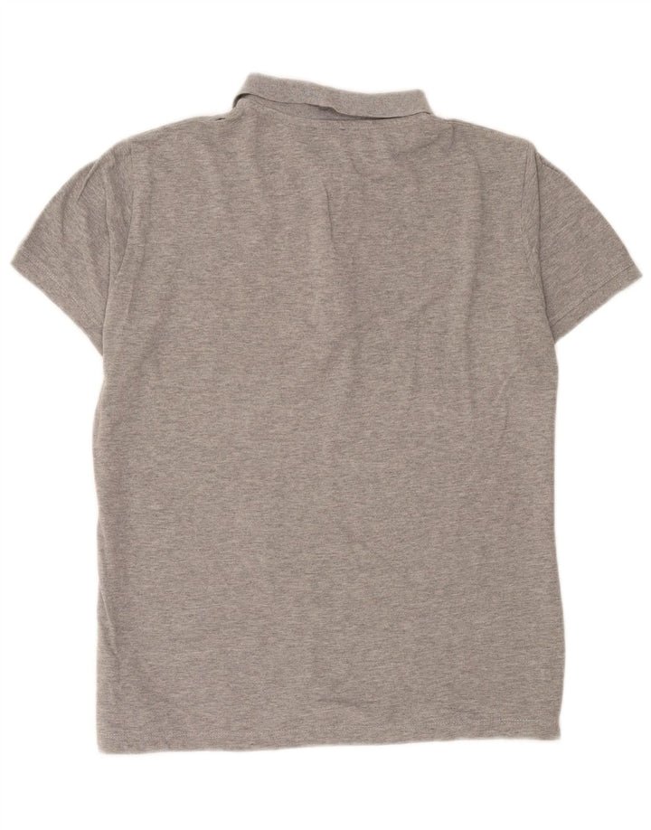 Diesel Hombre Polo Gráfico De Algodón Moteado Gris Medio