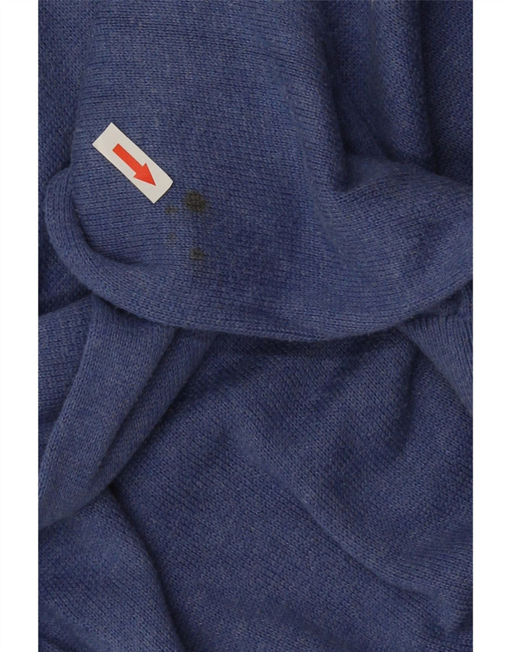 Crew Clothing Jersey con cuello en V para hombre Jersey de algodón azul medio
