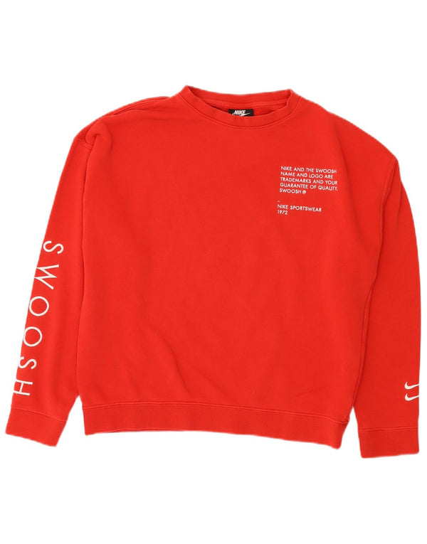 Nike Swoosh Graphic Sudadera de ajuste estándar para niñas 13-14 años XL Rojo
