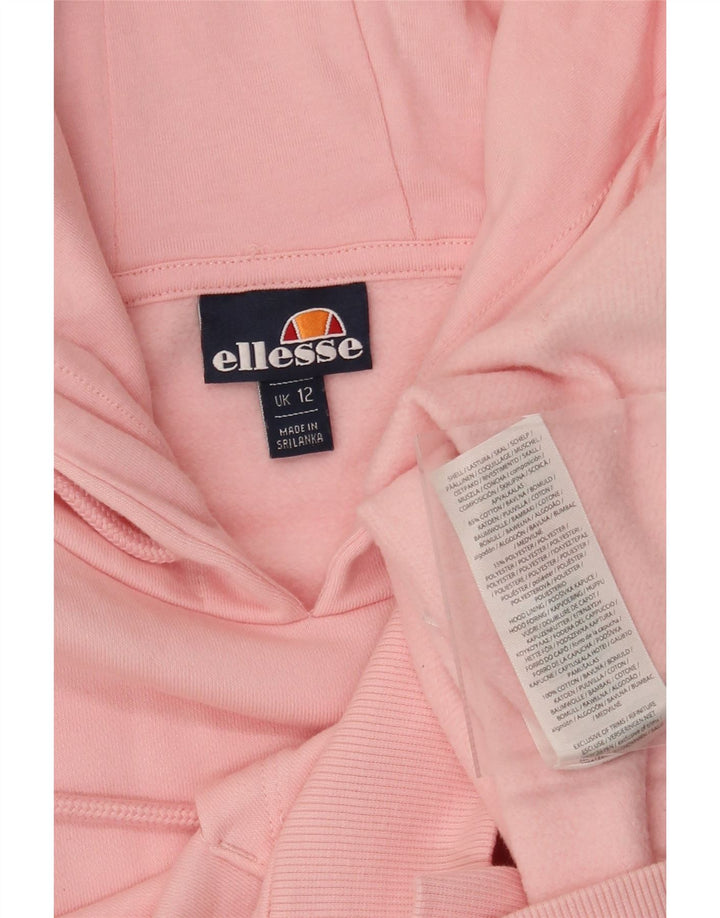 ELLESSE Jersey con capucha para mujer UK 12 Algodón rosa medio