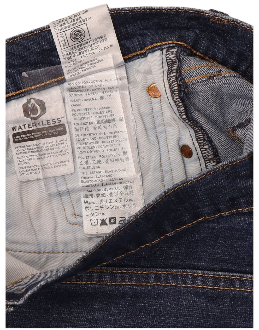 Vaqueros Levi's Mujer Slim W33 L32 Algodón Azul