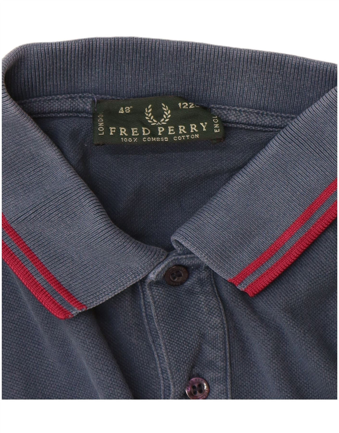 Fred Perry Polo Para Hombre Grande Azul Marino Algodón