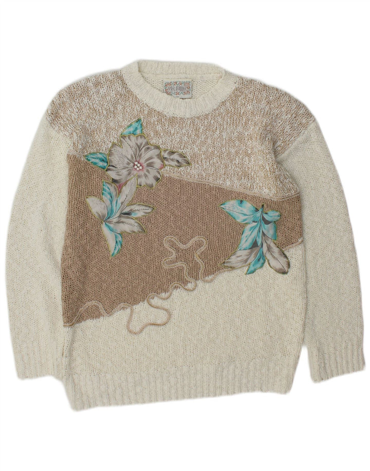 Paramour Suéter tipo jersey con cuello redondo para mujer UK 46 Grande Multicolor Floral