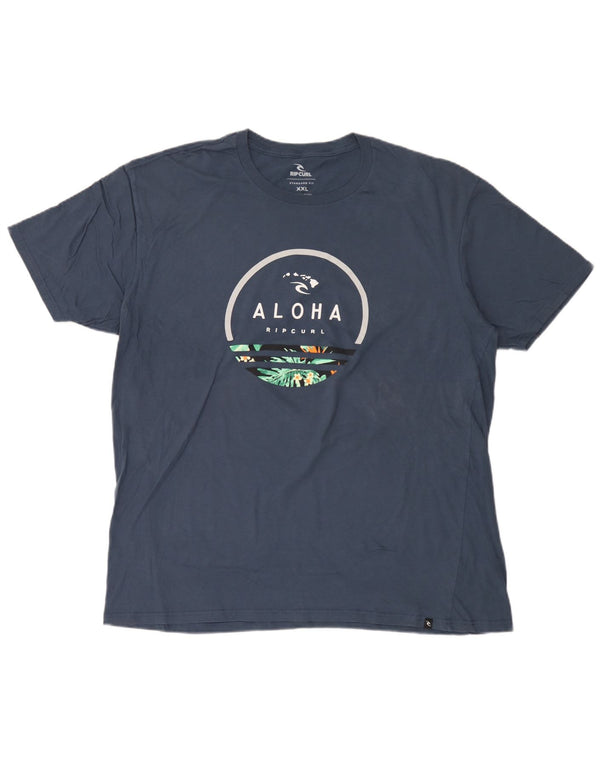 Rip Curl Camiseta gráfica de ajuste estándar para hombre Top 2XL Algodón azul marino