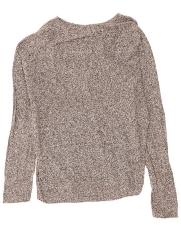 Zara Hombre Jersey Con Cuello Barco Jersey Grande Gris Moteado