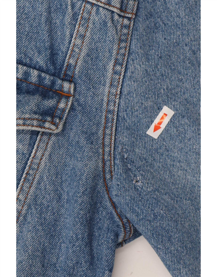 Vintage mujer crop denim chaqueta Reino Unido 16 azul grande