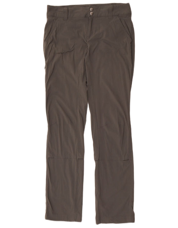 Columbia Pantalones cargo rectos para mujer US 4 Small W30 L33 Nylon gris