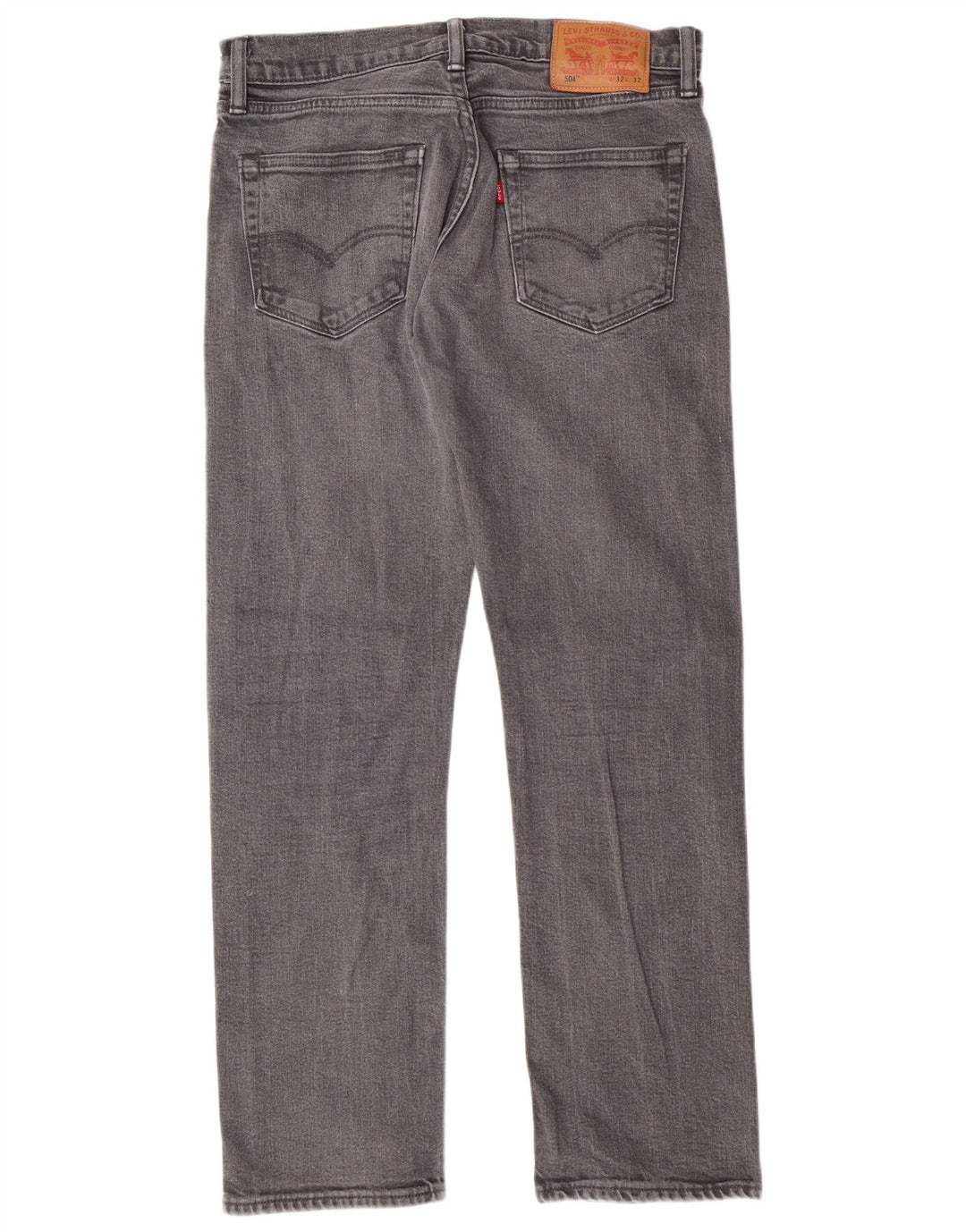 LEVI'S Jeans rectos 504 para hombre W32 L29 Algodón gris