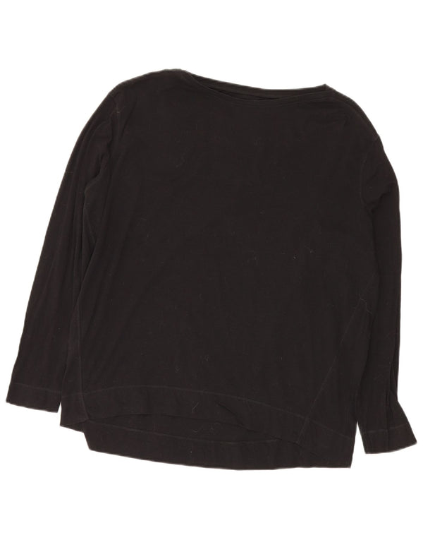 Eddie Bauer Top extragrande para mujer Manga larga UK 10 Small Algodón negro