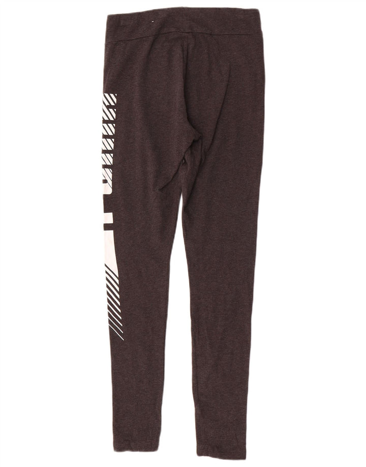 Puma Leggings gráficos para mujer UK 10 Small Gris Algodón