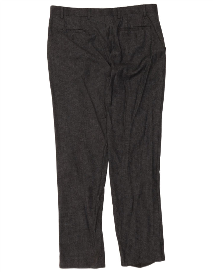 Marks & Spencer Pantalones de traje rectos Autograph para hombre W36 L33 Lana gris