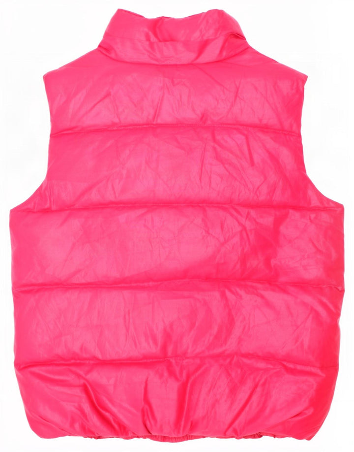 Benetton Chaleco Acolchado Para Niña 8-9 Años Grande Rosa Poliéster