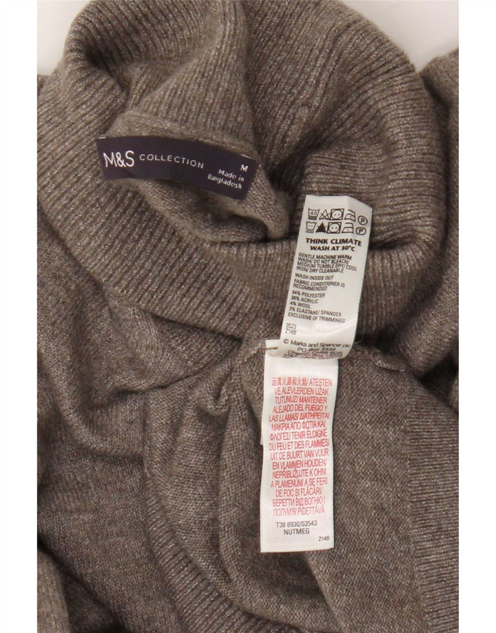 Marks & Spencer Jersey con cuello vuelto para hombre Poliéster marrón medio