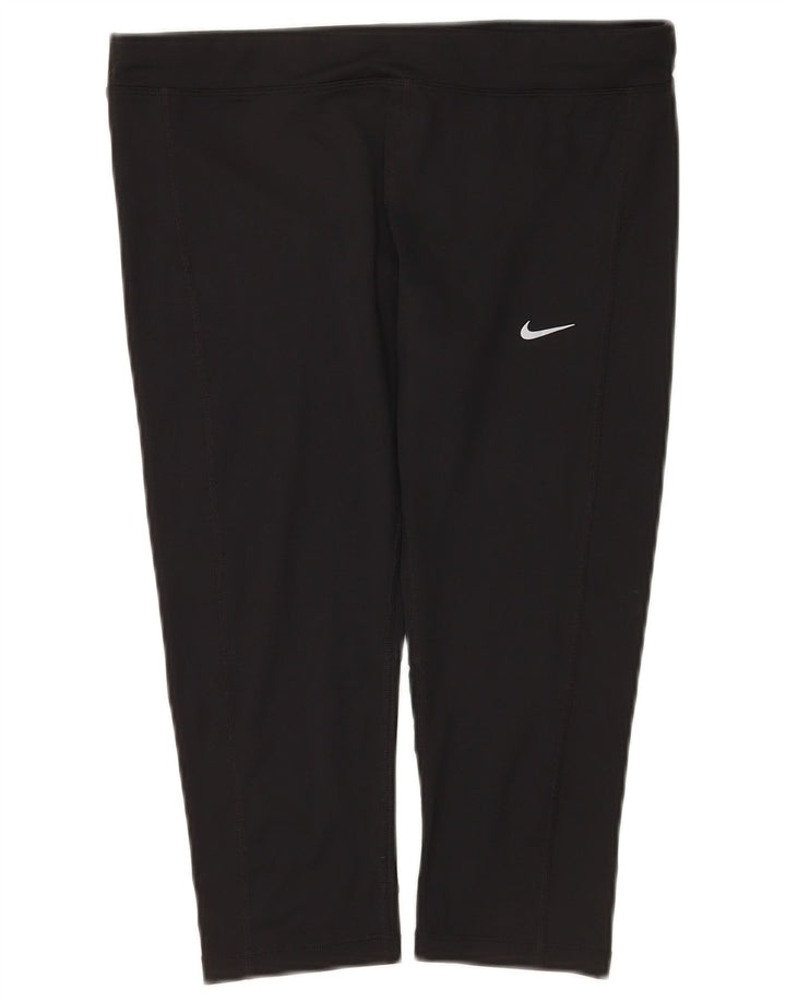 Nike - Leggings capri Dri Fit para mujer, talla 40, poliéster negro grande