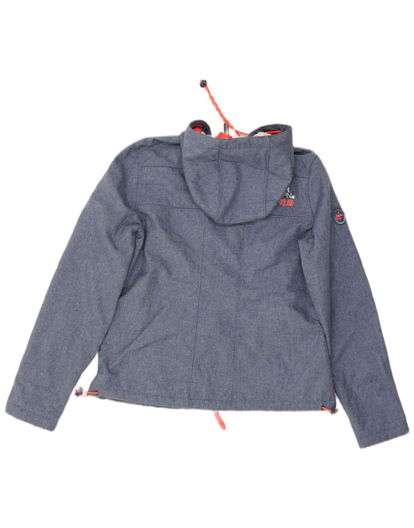 Superdry Chaqueta Cortavientos con Capucha The Windtrekker para Mujer UK 44 Azul Medio