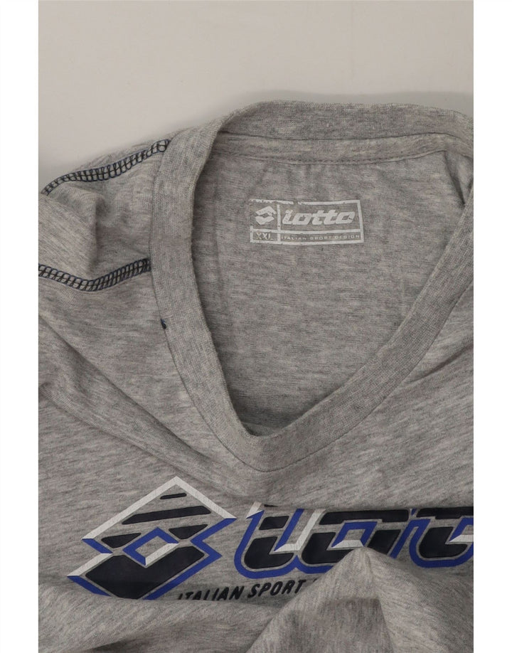 Lotto Camiseta Sin Mangas Con Gráfico Para Hombre 2XL Gris Moteado