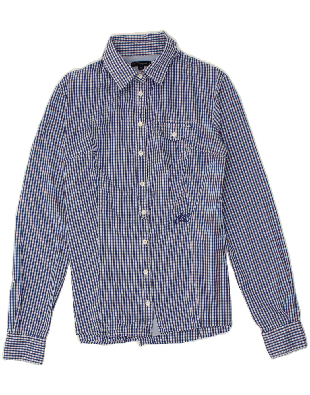 BEST COMPANY Womens Shirt UK 12 Medium Blue Gingham Cotton Vintage Best Company and Second-Hand Best Company from Messina Hembry 