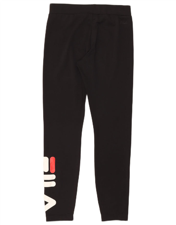 FILA Leggings gráficos para mujer UK 12 Mediano Negro Poliéster
