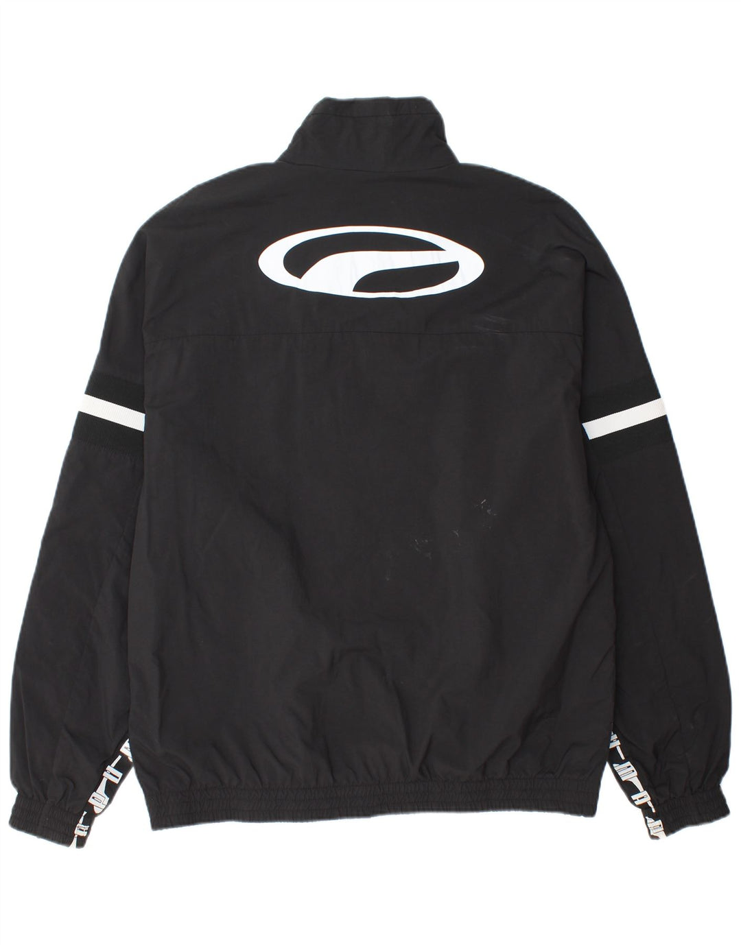 PUMA Chaqueta impermeable gráfica para hombre Reino Unido 40 Grande Poliamida negra