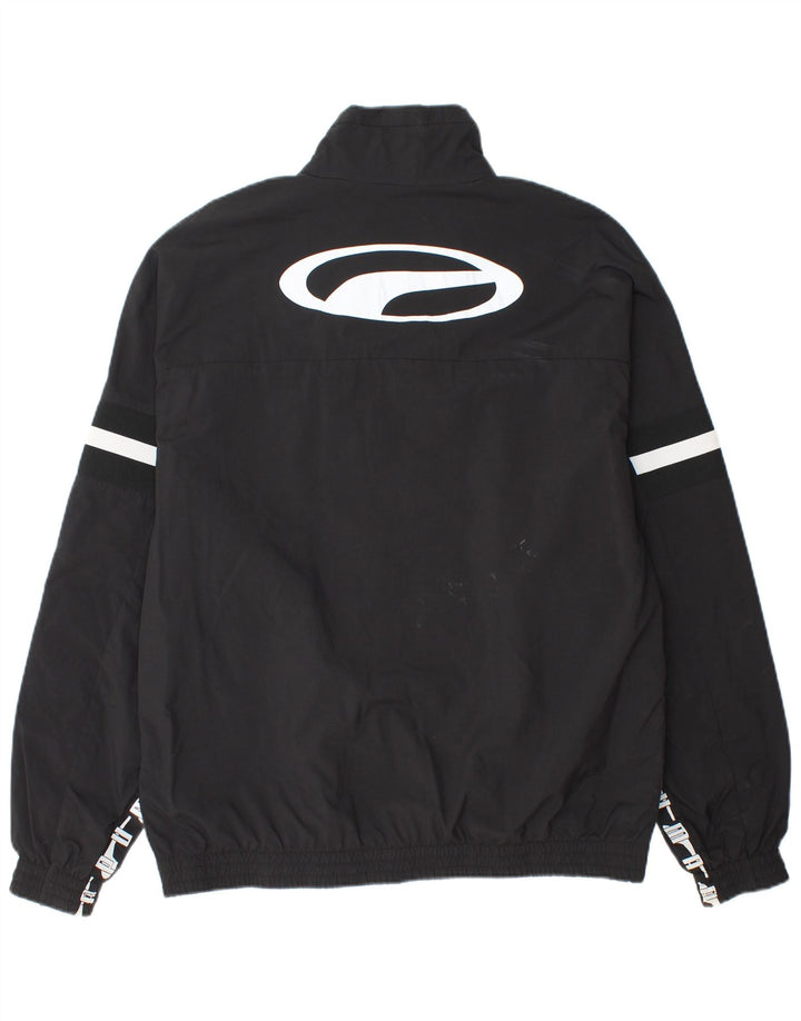 PUMA Chaqueta impermeable gráfica para hombre Reino Unido 40 Grande Poliamida negra