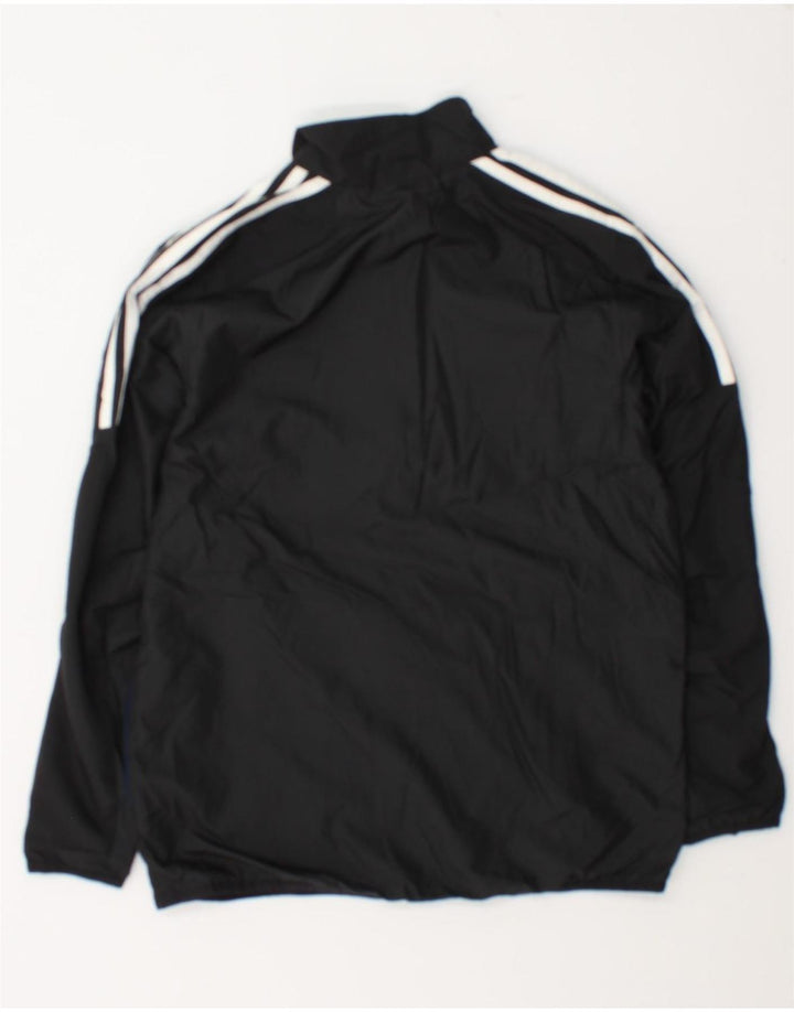 Adidas Boys Graphic Chándal Top Chaqueta 13-14 Años Negro Poliéster