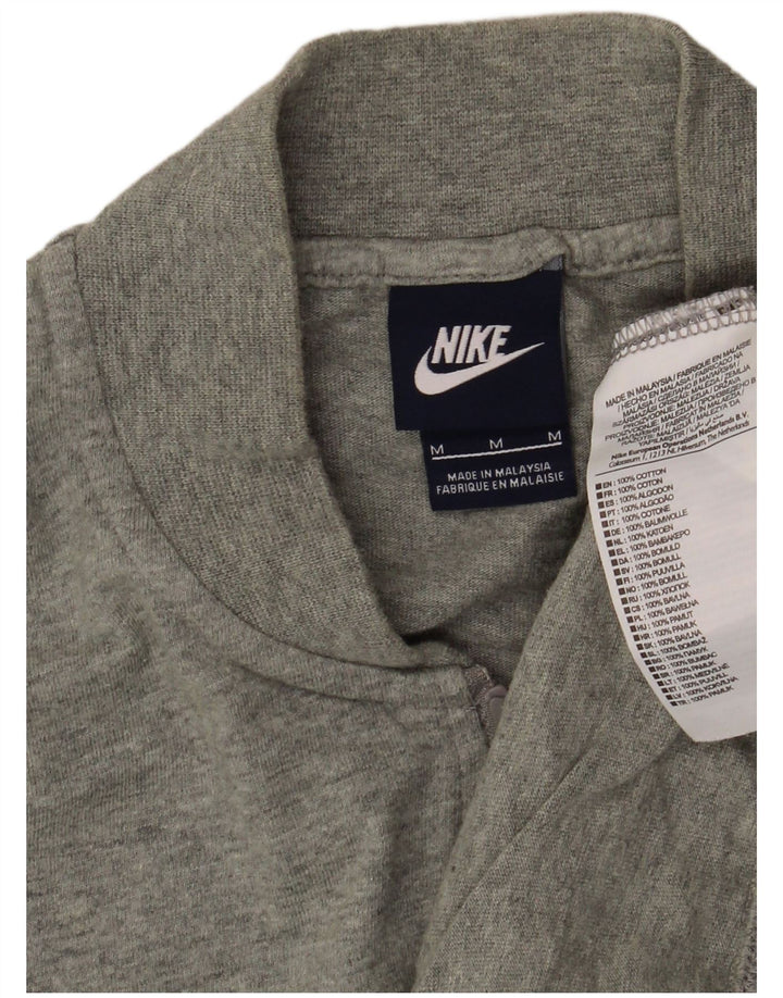 NIKE Hombre Chándal Top Chaqueta Algodón Gris Medio