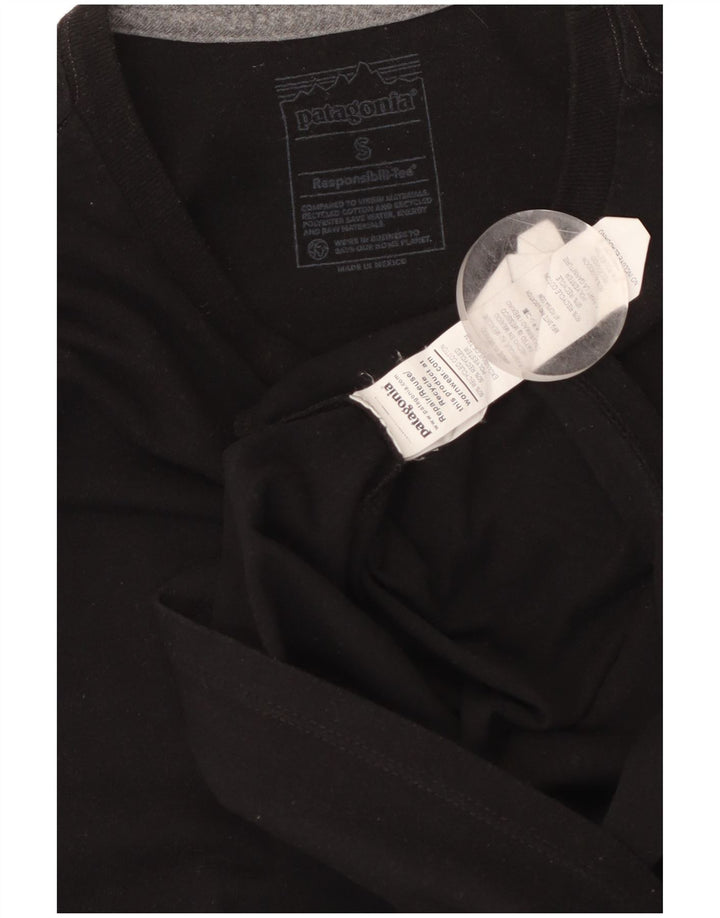 PATAGONIA Camiseta gráfica para hombre Top Small Black Cotton