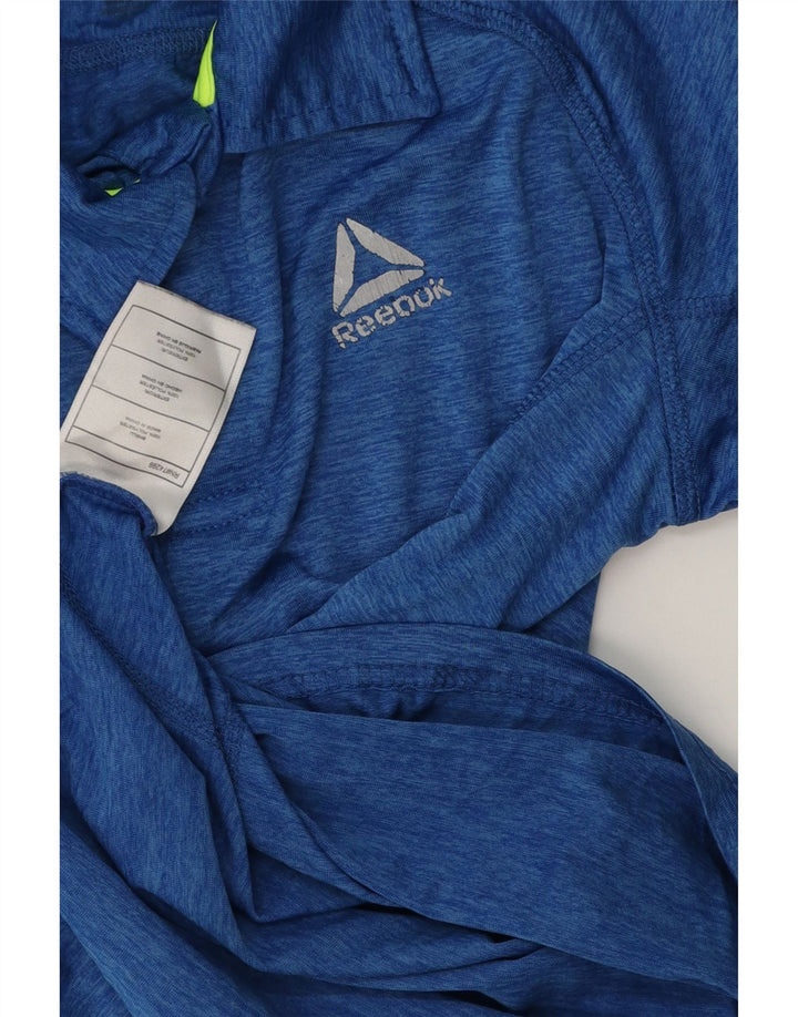 REEBOK Polo de Niño 11-12 Años Azul Moteado Poliéster