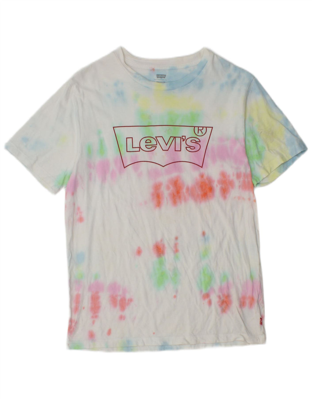 Levi's Camiseta con gráfico estándar para hombre, talla pequeña, algodón teñido anudado multicolor