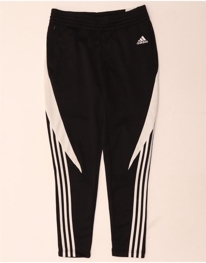 Adidas Pantalones de chándal para mujer UK 10 Small Black Colourblock Poliéster