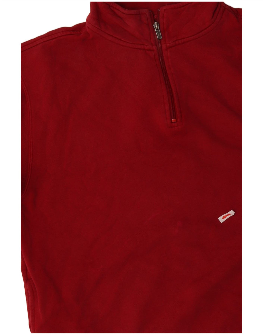 L.L.Bean Sudadera con Cuello y Cremallera para Hombre Jersey Grande de algodón Rojo