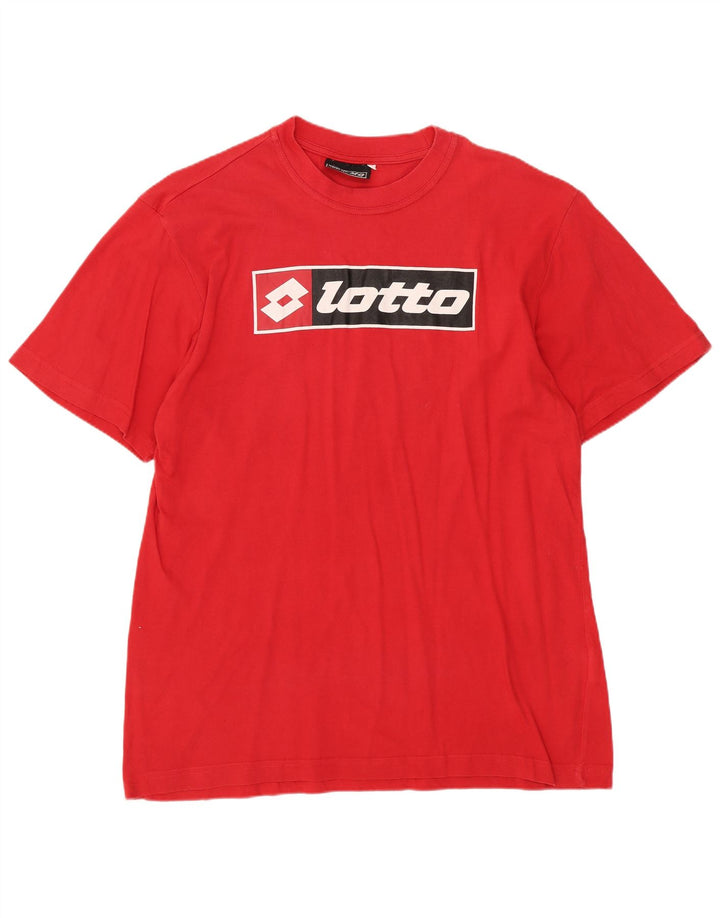 LOTTO Camiseta gráfica para hombre Top Medium Red Cotton