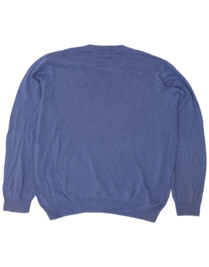 Marks & Spencer Jersey con cuello en V para hombre XL Algodón azul