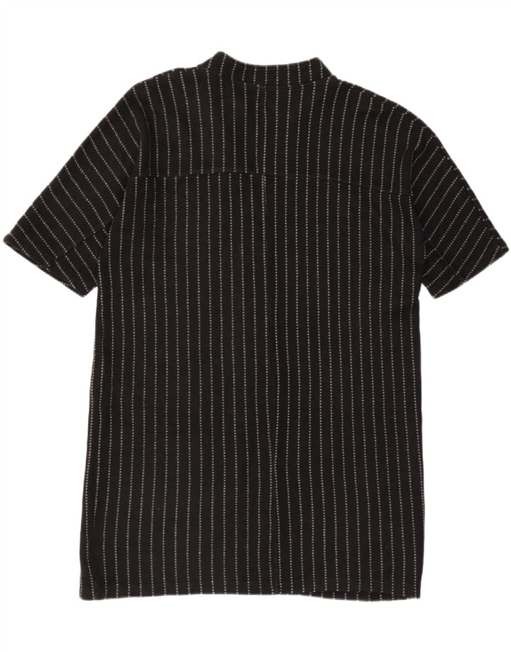 Zara Vestido recto extragrande para mujer UK 44 Acrílico a rayas negras medianas