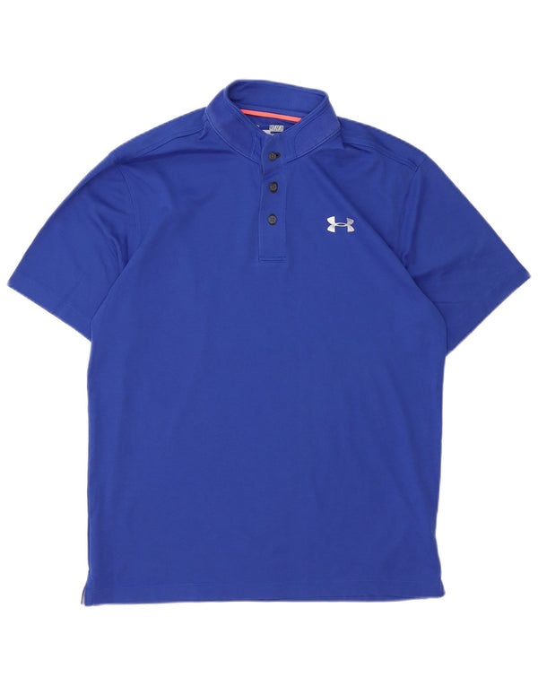 UNDER ARMOUR Polo Heat Gear para hombre de algodón azul medio