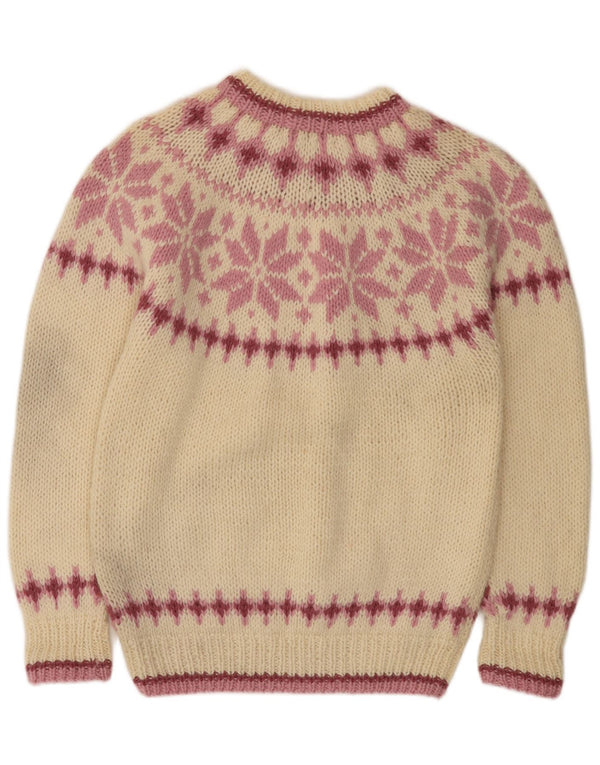 Eddie Bauer Suéter tipo jersey con cuello alto para mujer UK 10 Small Off White