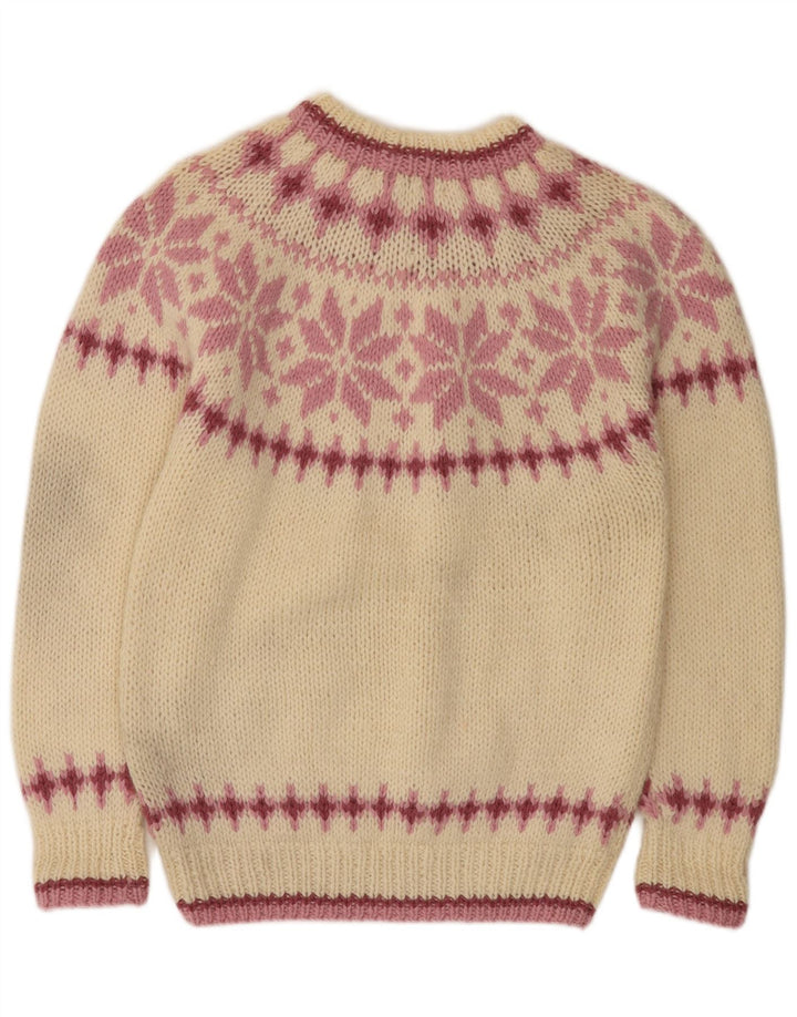 Eddie Bauer Suéter tipo jersey con cuello alto para mujer UK 10 Small Off White