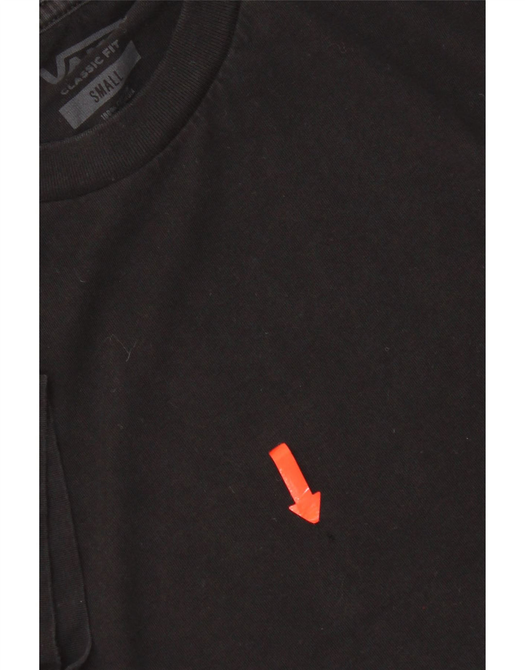 Vans Camiseta Classic Fit para hombre Top Small Black Cotton