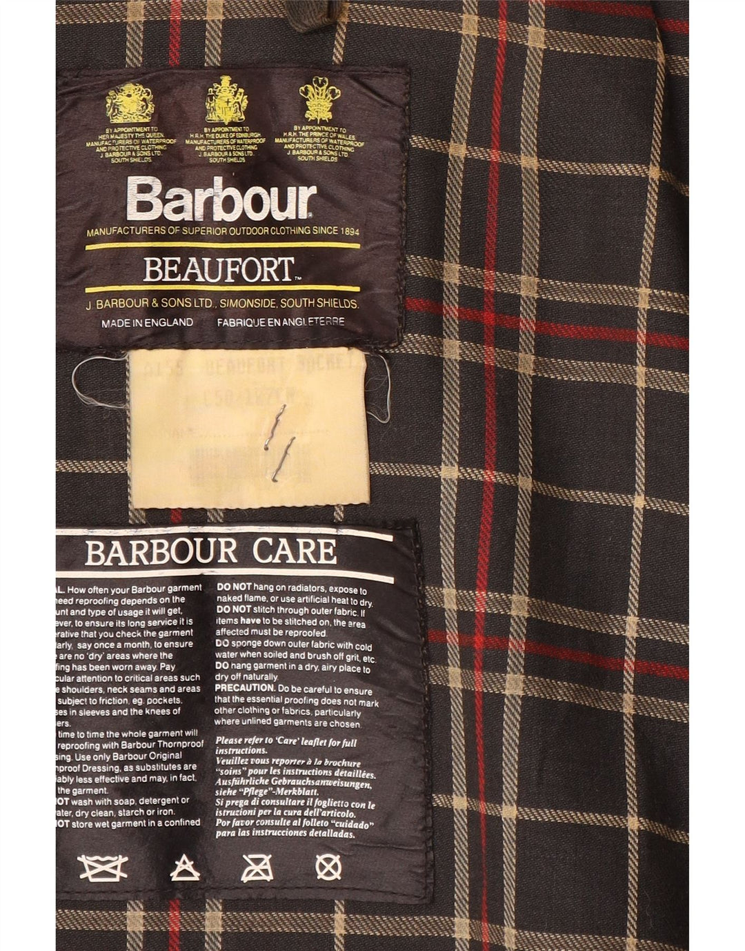 Barbour Chaqueta de algodón encerado Beaufort holgada para hombre EU 50 Caqui mediano